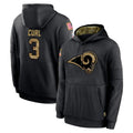 Leino LA.Rams #3 Kam Curl Player Black Salute to Service Hoodies Limited Game Stitched Jerseys