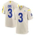 Leino LA.Rams #3 Kam Curl Player Bone Home Game Stitched Jerseys