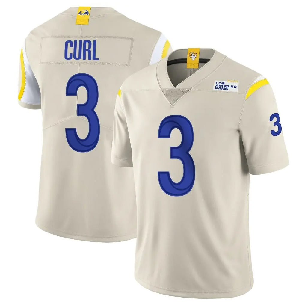Leino LA.Rams #3 Kam Curl Player Bone Limited Vapor Home Game Stitched Jerseys