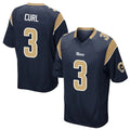 Leino LA.Rams #3 Kam Curl Player Navy Home Game Stitched Jerseys