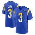 Leino LA.Rams #3 Kam Curl Player Royal Home Game Stitched Jerseys
