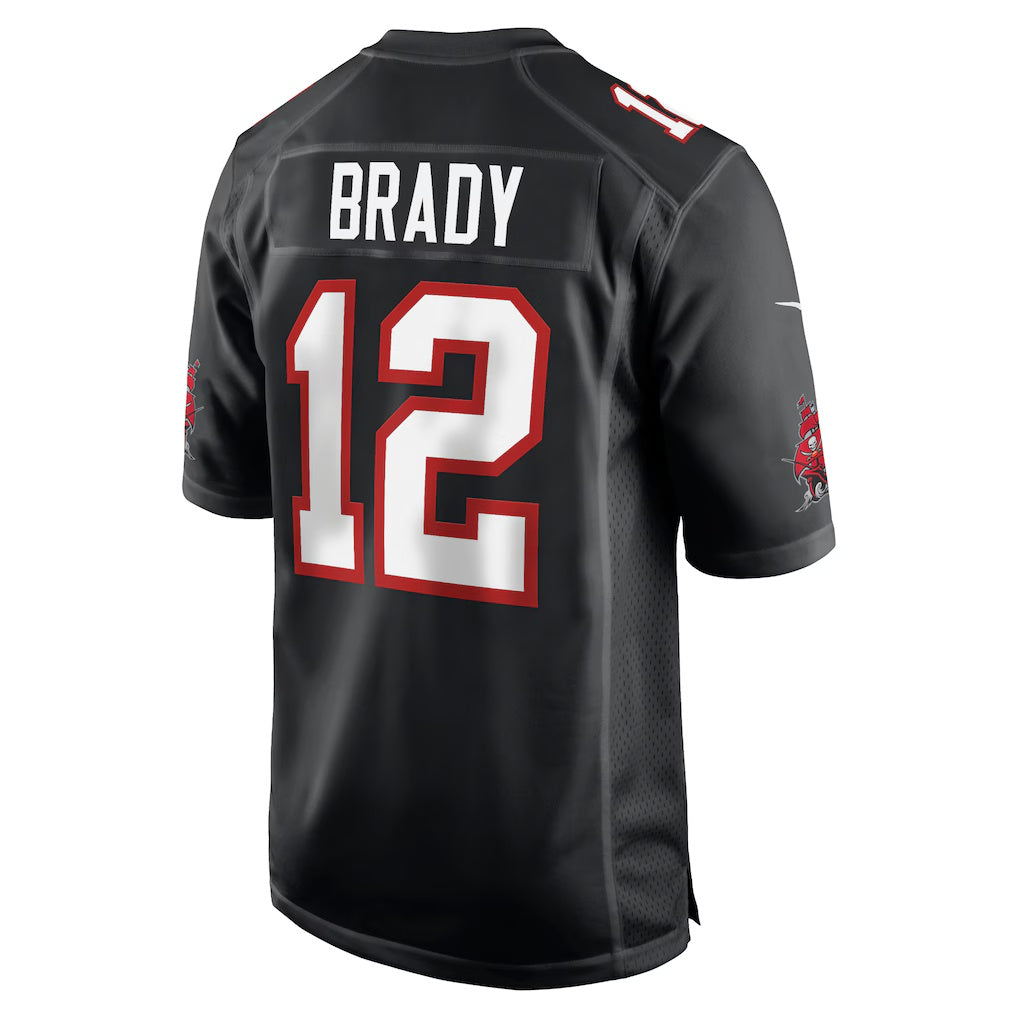 Leino TB.Buccaneers #12 Tom Brady Black  Game Fashion Jersey