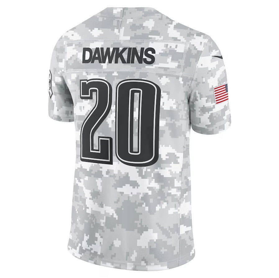 Leino P.Eagles #20 Brian Dawkins Arctic Camo  2024 Salute to Service Retired Player Limited Jersey