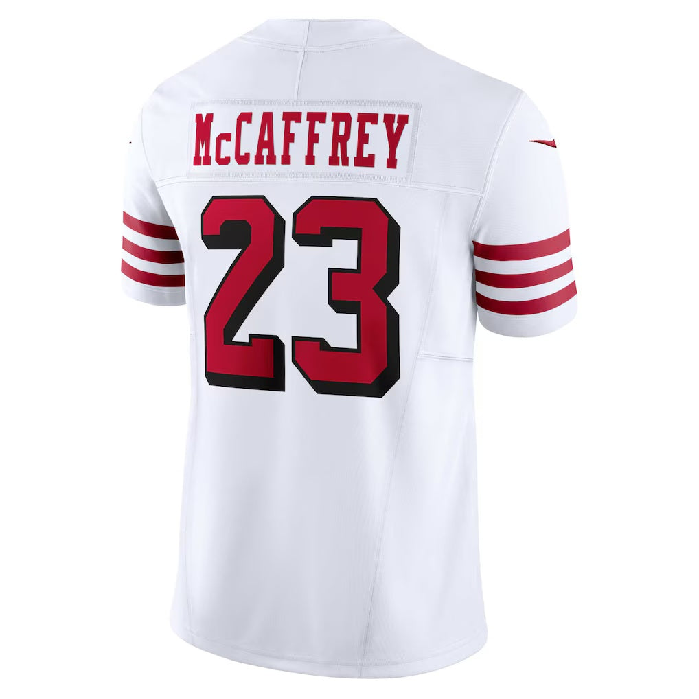 Leino SF.49ers #23 Christian McCaffrey White  Vapor F.U.S.E. Limited 2nd Alternate Jersey