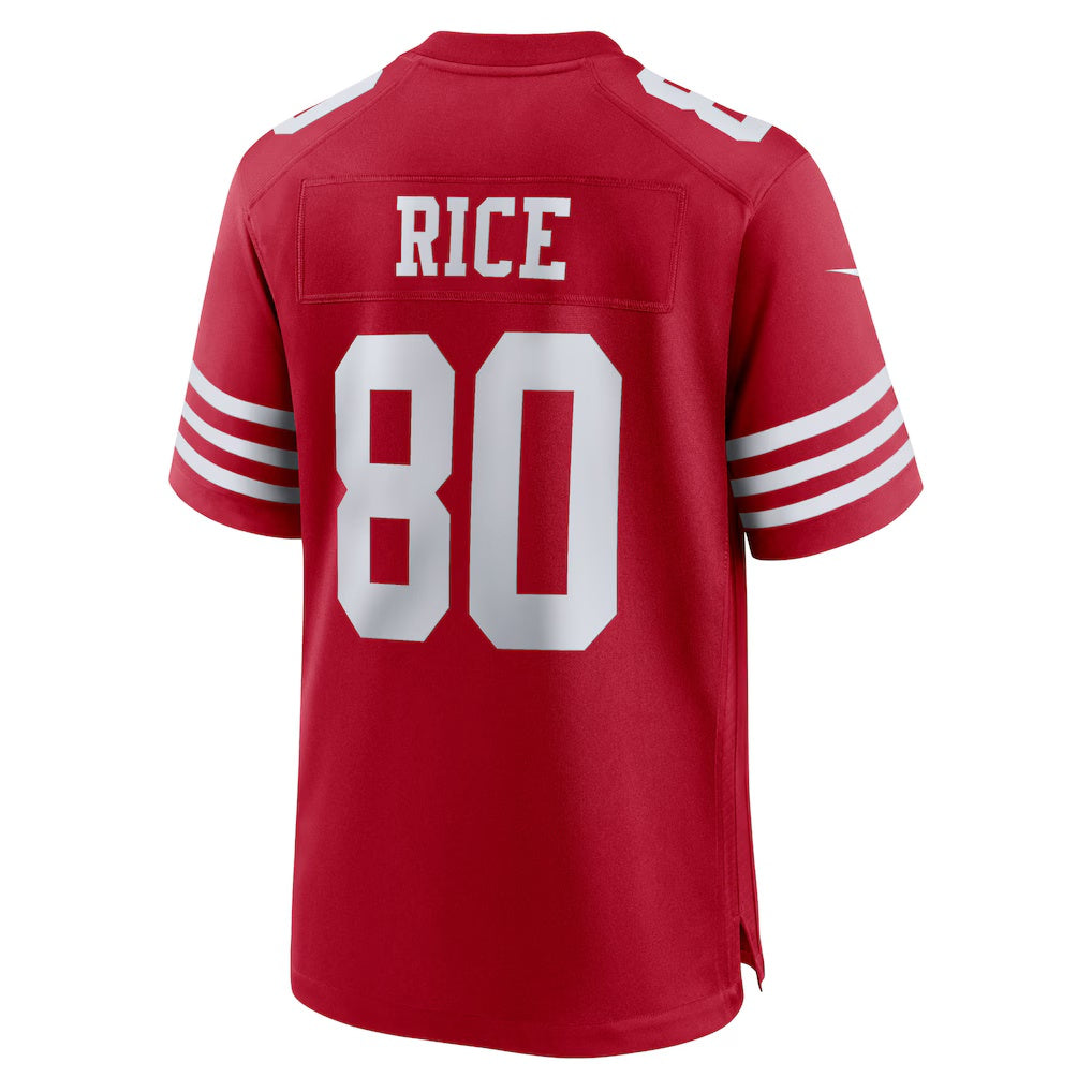 Leino SF.49ers #80 Jerry Rice Scarlet  Retired Game Player Jersey
