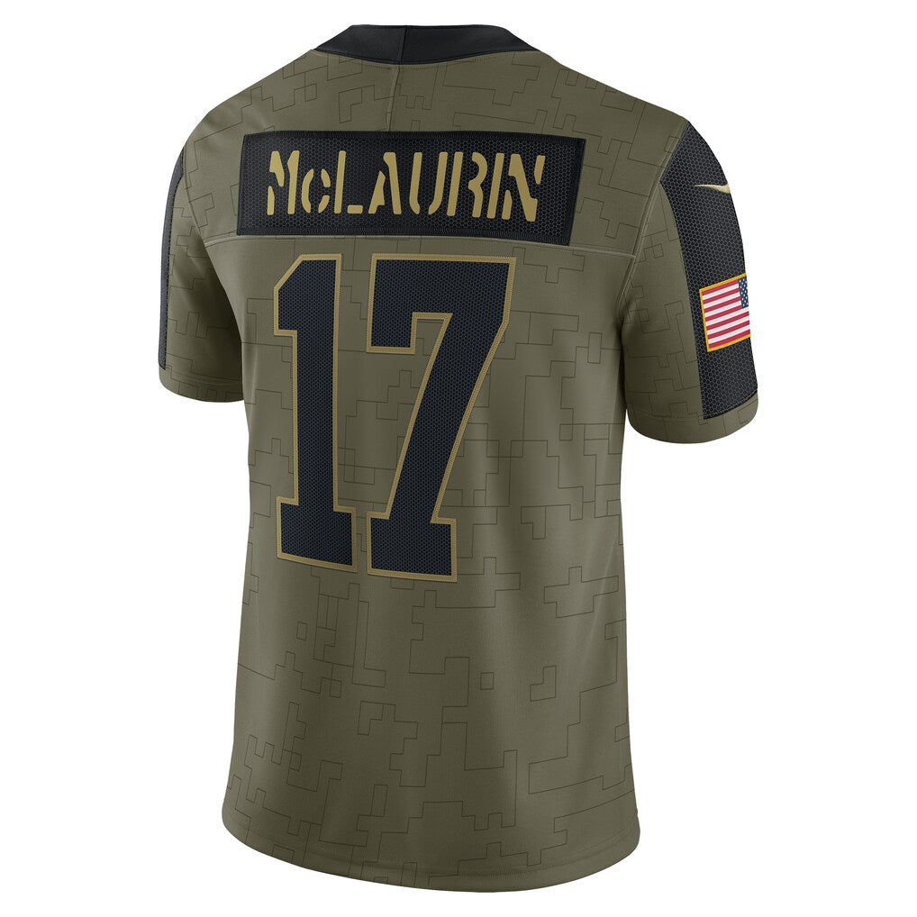 Leino W.Football Team #17 Terry McLaurin Olive Puhics Salute To Service Limited Player Jersey