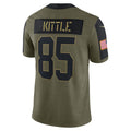 Leino SF.49ers #85 George Kittle Salute To Service Limited Player Jersey - Olive
