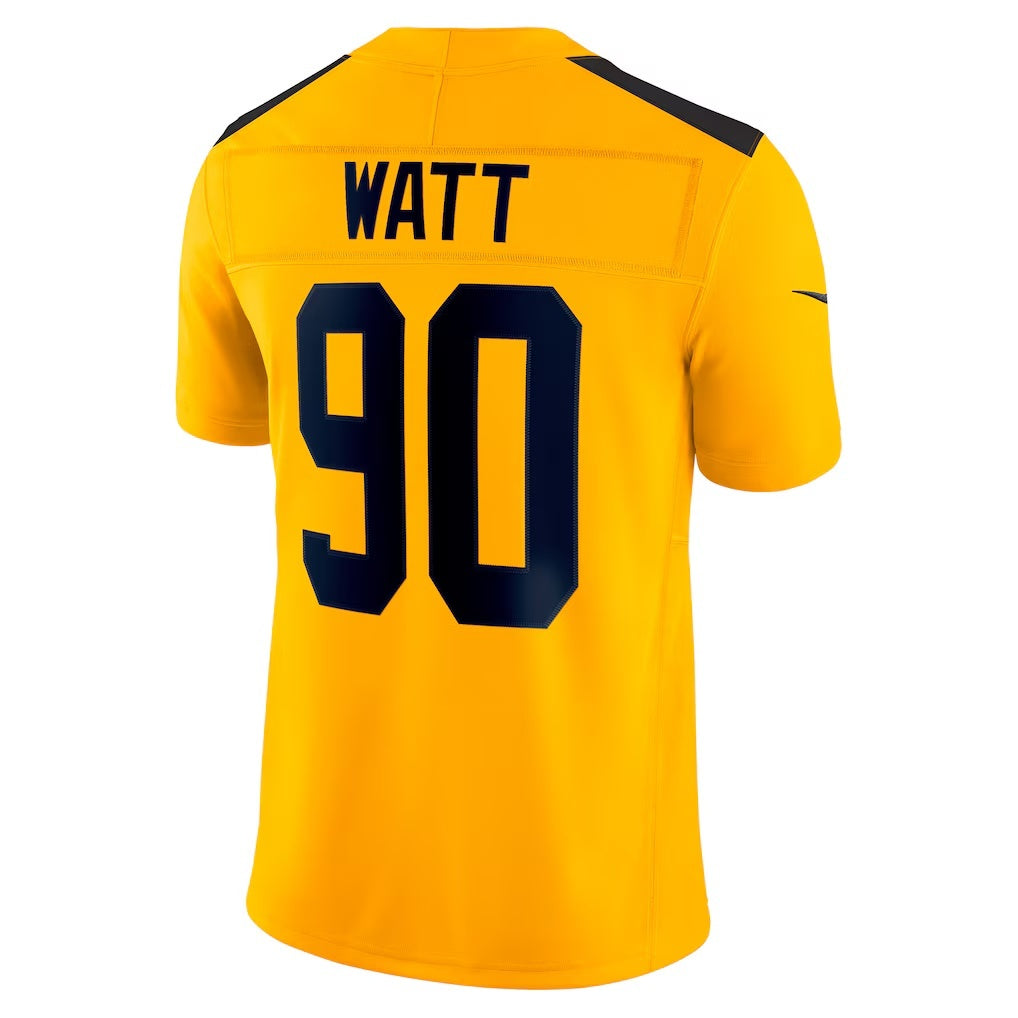 Leino P.Steelers #90 T.J. Watt Gold  Alternate Vapor F.U.S.E. Limited Jersey