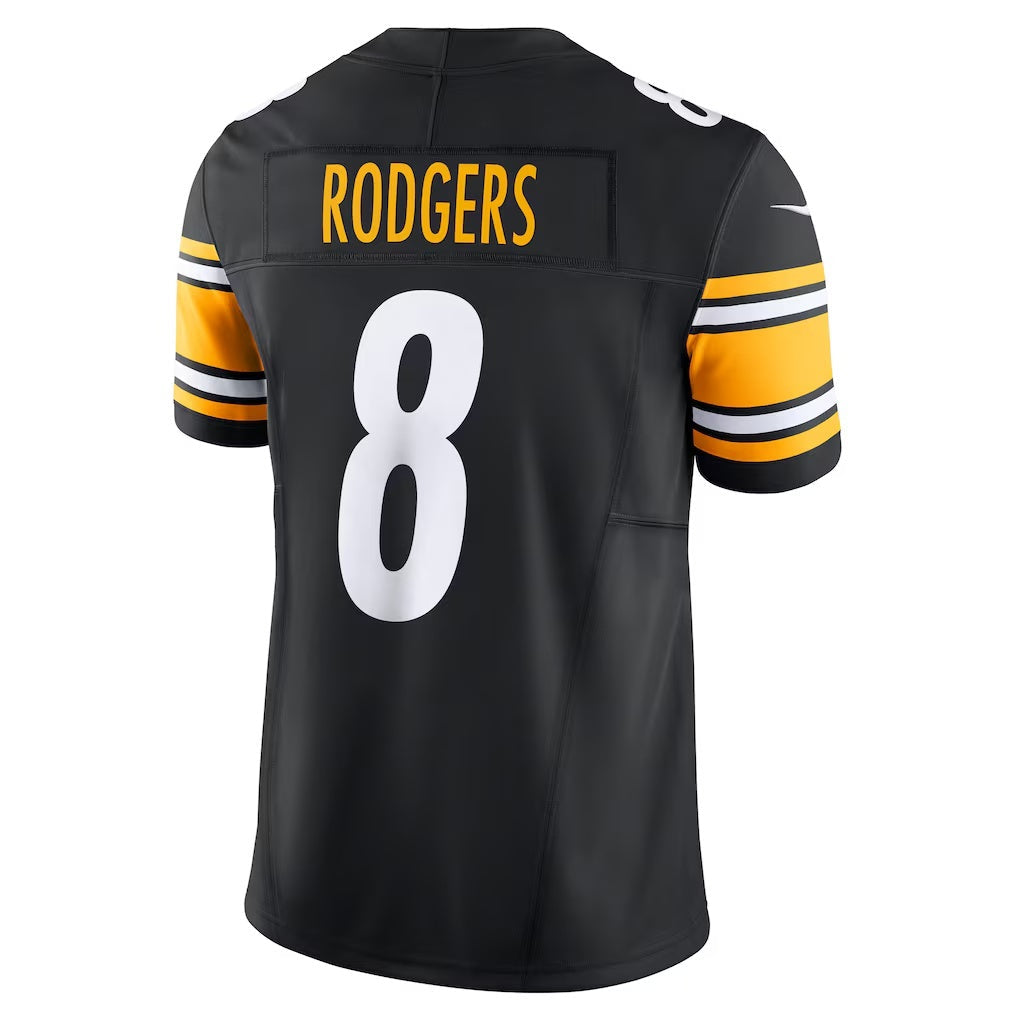 Leino P.Steelers #8 Aaron Rodgers Black  Team Vapor F.U.S.E. Limited Jersey
