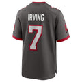 Leino TB.Buccaneers #7 Bucky Irving Pewter  Alternate Game Jersey