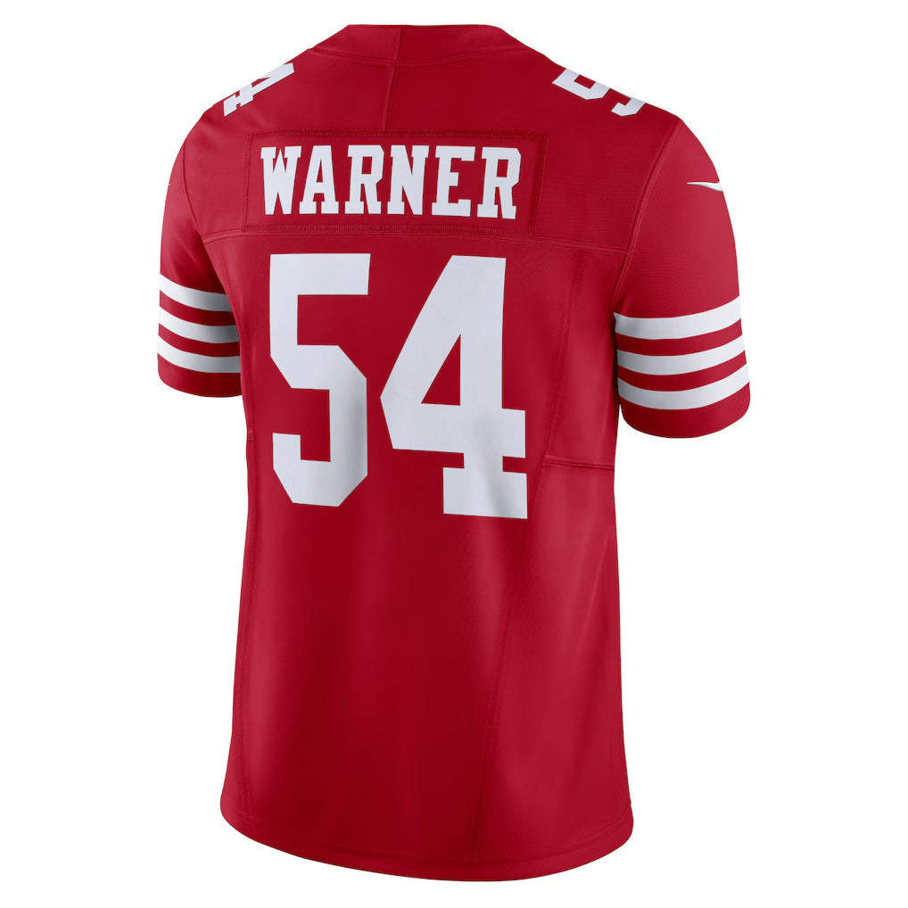 Leino SF.49ers #54 Fred Warner Scarlet  Vapor F.U.S.E. Limited Jersey
