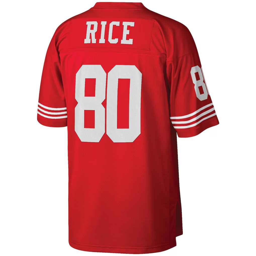 Leino SF.49ers #80 Jerry Rice Mitchell & Ness Scarlet  Big & Tall Retired Player Replica Jersey