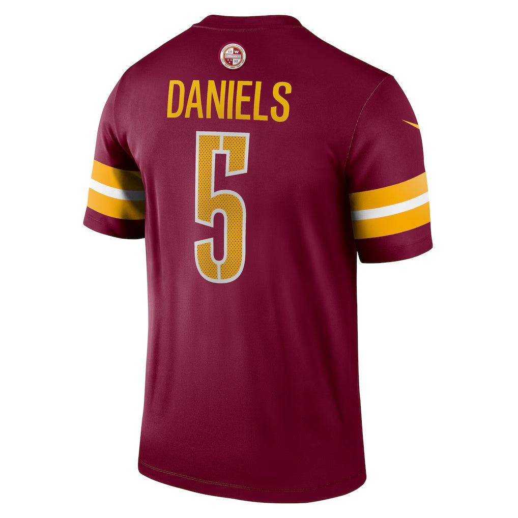 Leino W.Commanders #5 Jayden Daniels Burgundy Puhics Legend Player Performance Top