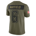 Leino TB.Buccaneers #6 Baker Mayfield Olive  2025 Salute to Service Limited Jersey