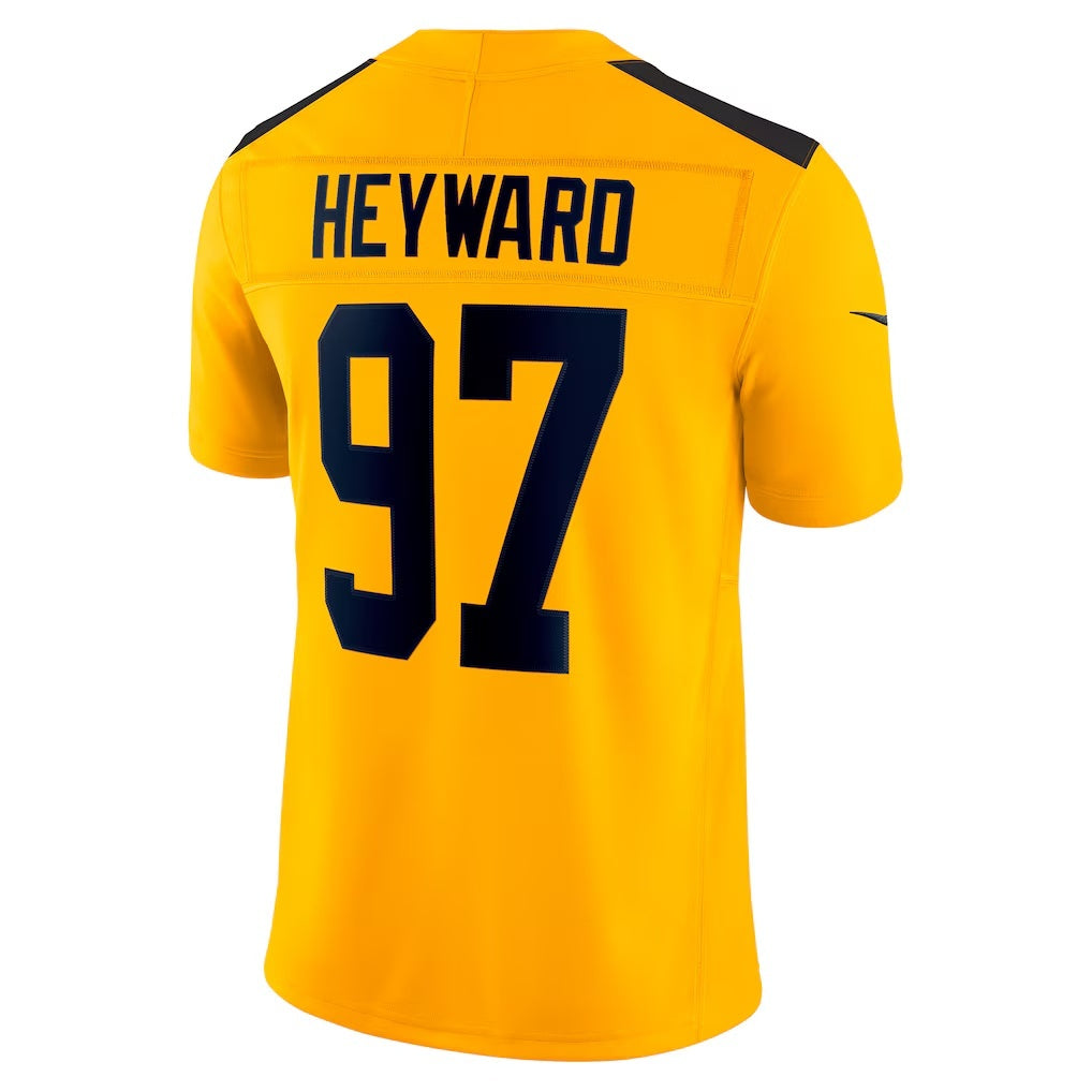 Leino P.Steelers #97 Cameron Heyward Gold  Alternate Vapor F.U.S.E. Limited Jersey