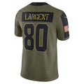Leino S.Seahawks #80 Steve Largent Olive  Salute To Service Retired Player Limited Jersey