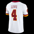 Leino W.Commanders #4 Frankie Luvu White Puhics Super Bowl Era Vapor F.U.S.E. Sewn Down Limited Jersey