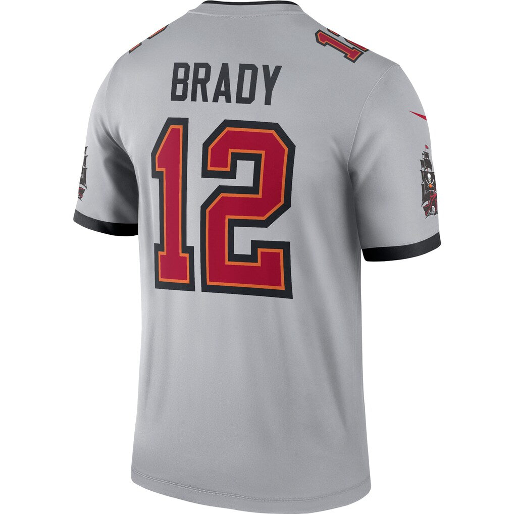Leino TB.Buccaneers #12 Tom Brady Gray  Inverted Legend Player Performance Top
