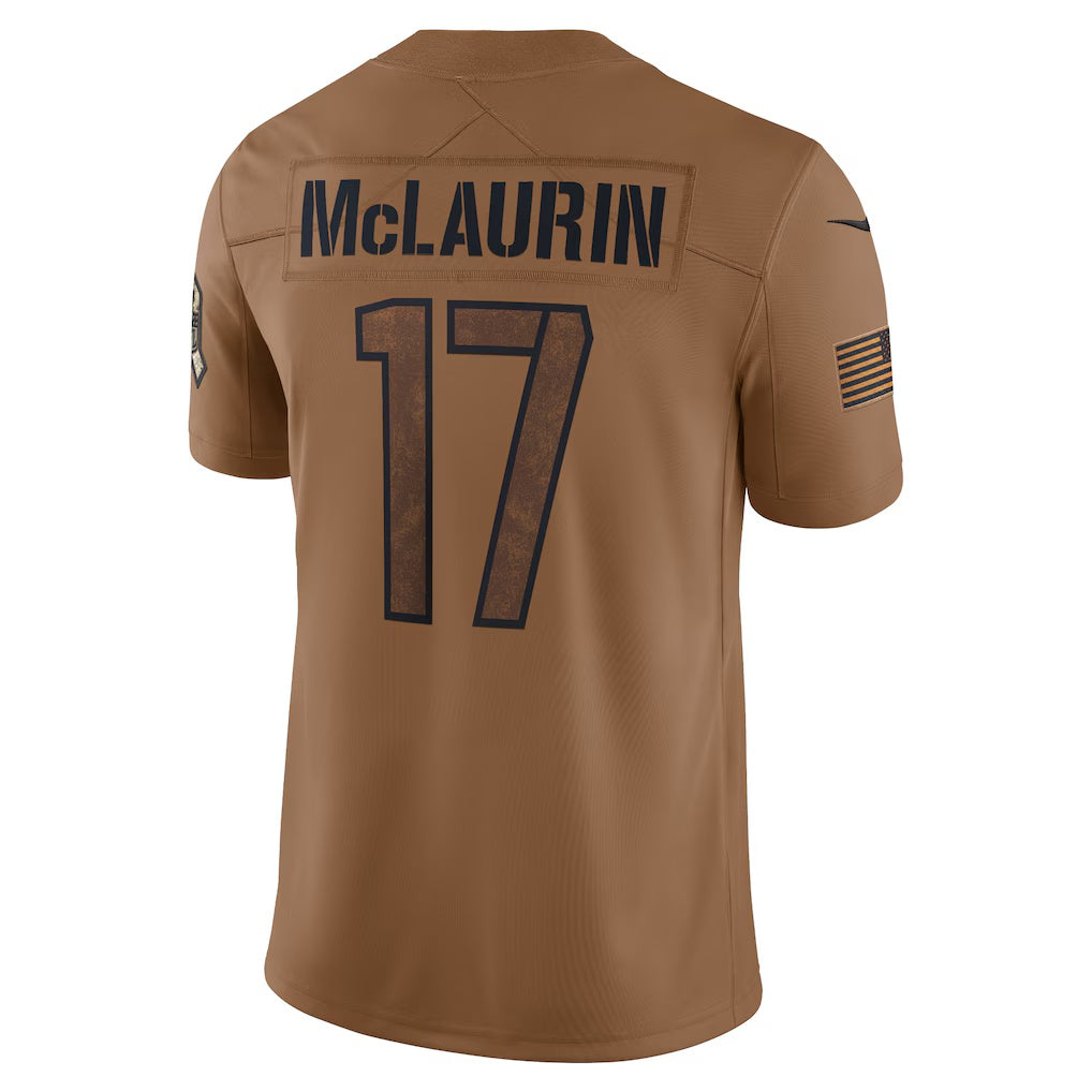 Leino W.Commanders #17 Terry McLaurin Brown Puhics Salute To Service Limited Jersey