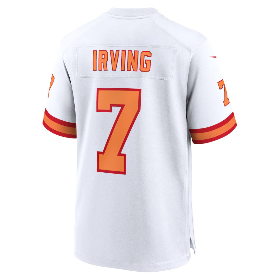 Leino TB.Buccaneers #7 Bucky Irving '76 White  Game Jersey