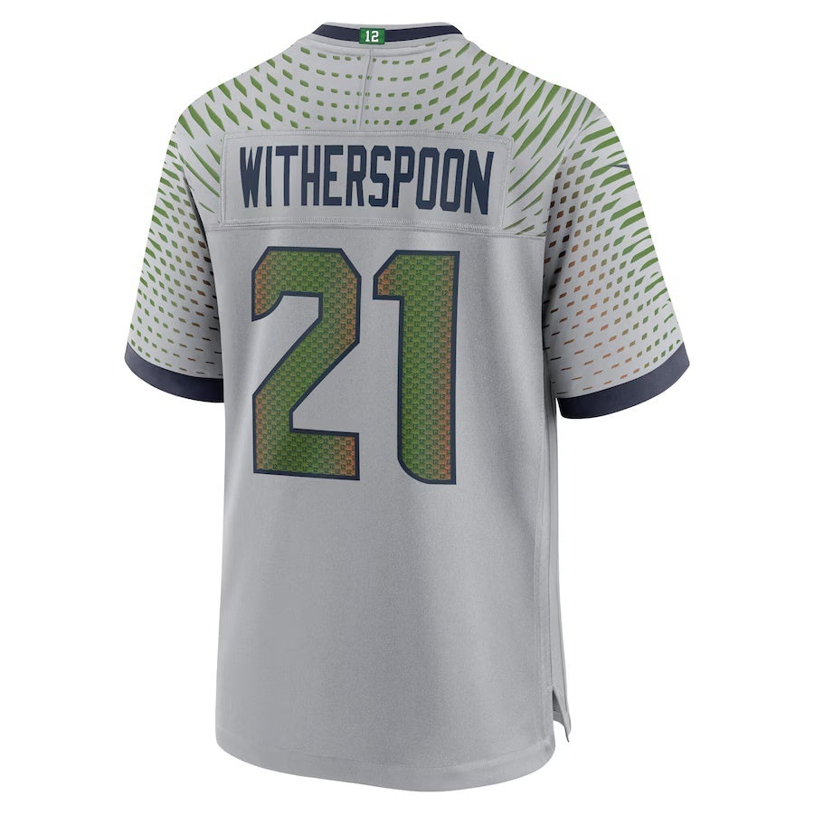 Leino S.Seahawks #21 Devon Witherspoon 2025 Rivalries Collection Game Jersey - Wolf Gray